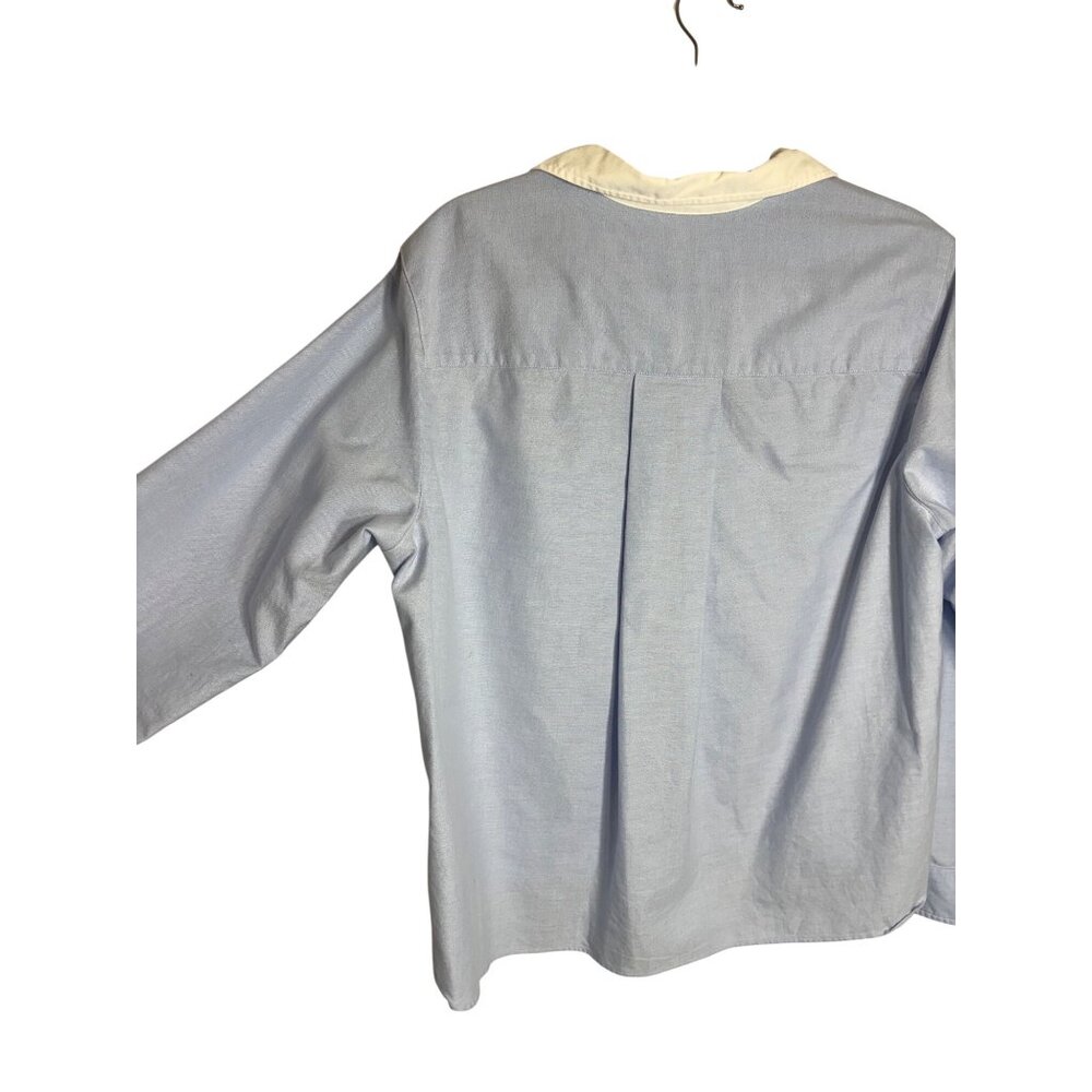 Frank & Eileen The Silvio Untuckable Shirt in Blue/White-sz Large - Picture 9 of 10